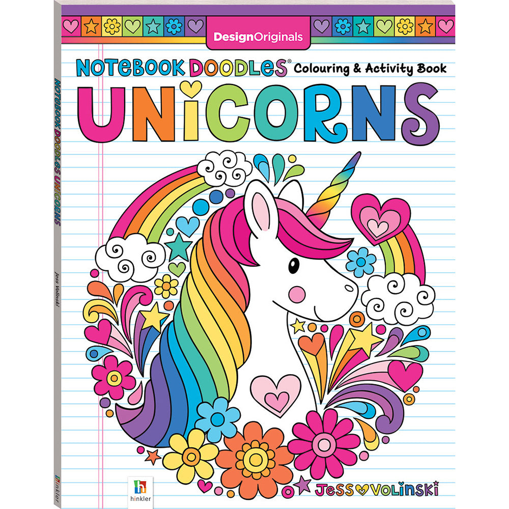 4x Kaleidoscope Notebook Doodles: Unicorns Kids Activity Book 6y+