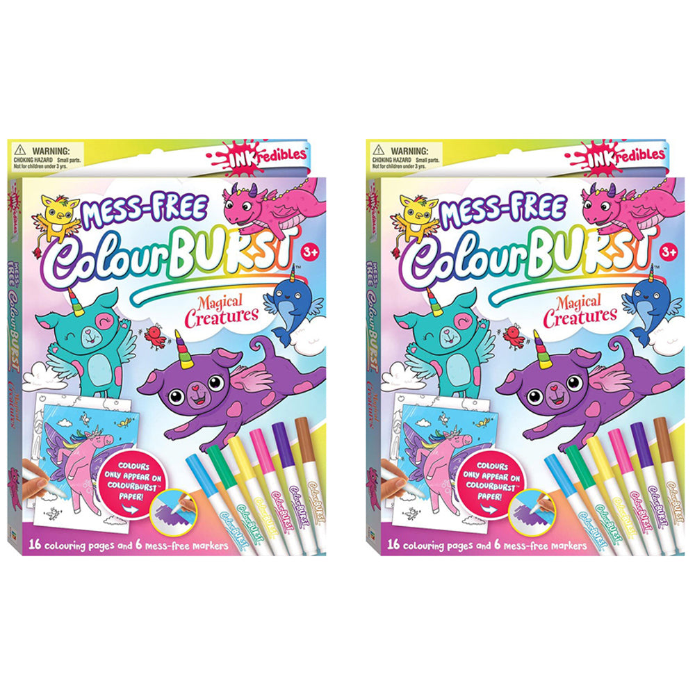 2x Inkredibles: Magical Creatures Colour Burst Activity Kit 3y+