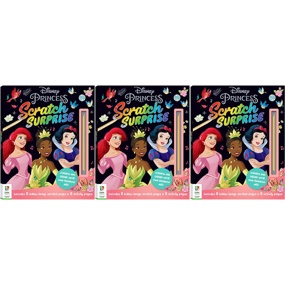 3x Kaleidoscope Scratch Surprise Disney Princess Activity Book 3y+