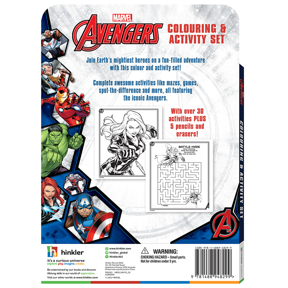 3x Kaleidoscope The Avengers Colouring & Activity Set Kids 3y+