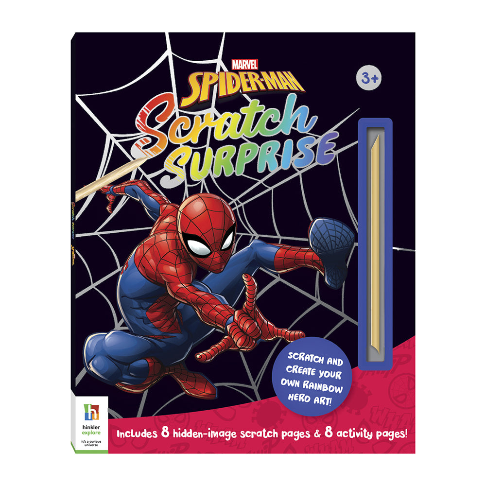 3PK Kaleidoscope Scratch Surprise Spider-Man Kids Activity Book 3-6y