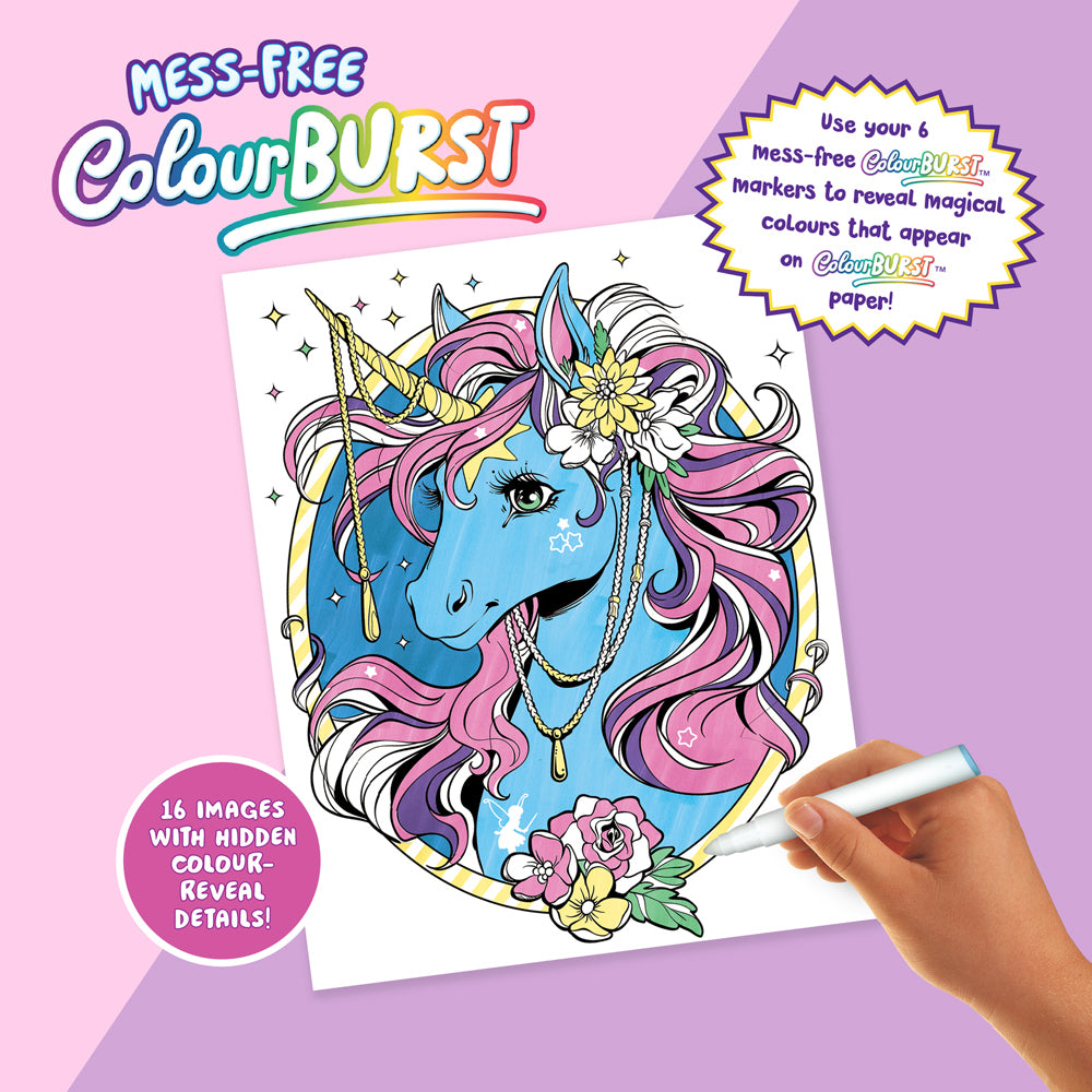 2PK Inkredibles Colour Burst Magical Worlds Kids Colouring Kit 3y+