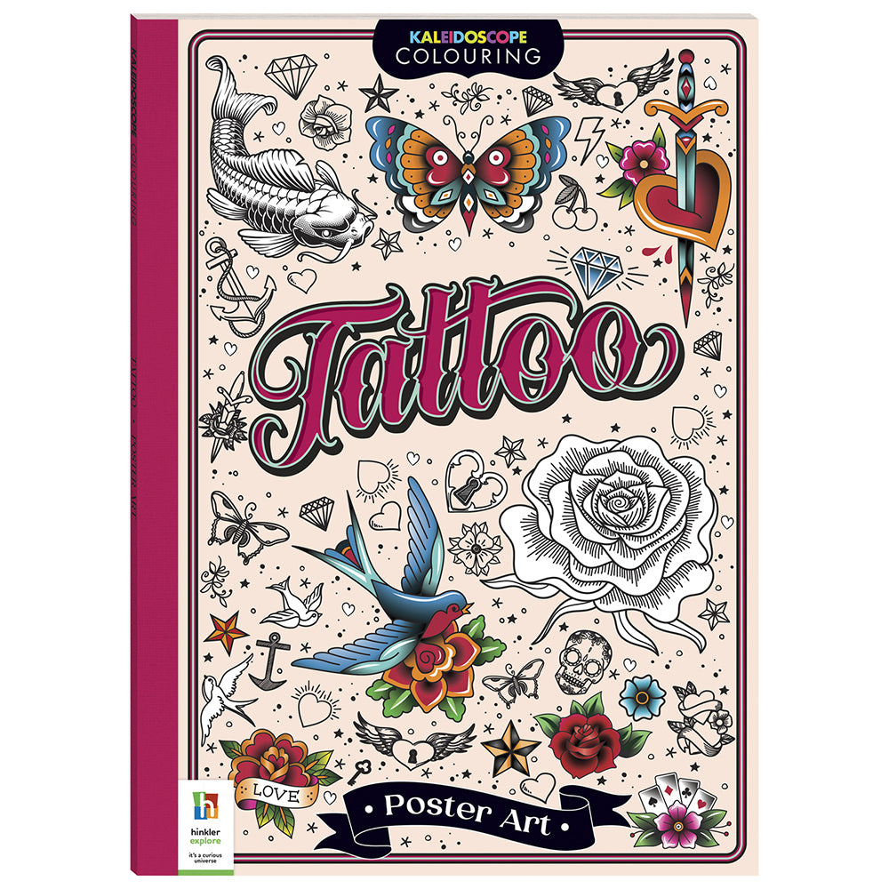4x Kaleidoscope Poster Art Tattoo Art Kids/Childrens Art/Craft Book 8y+