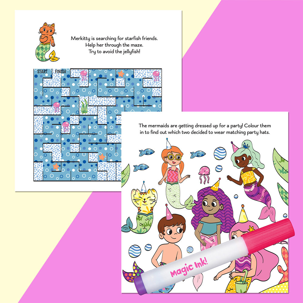 4x Inkredibles Magic Ink Pictures Mermaid Magic Activity Kit 3y+