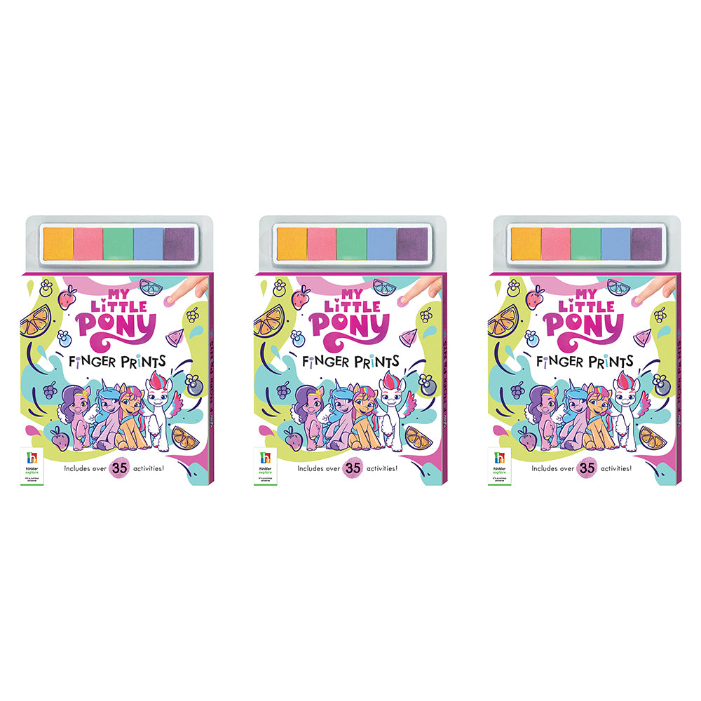 3x Kaleidoscope My Little Pony Finger Prints Kids Book 3y+