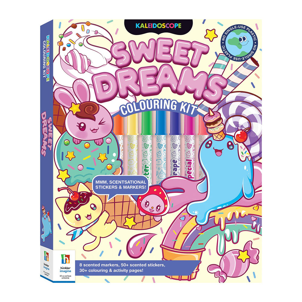 2PK Kaleidoscope Kids Colouring Kit Sugar Rush w/Markers/Stickers