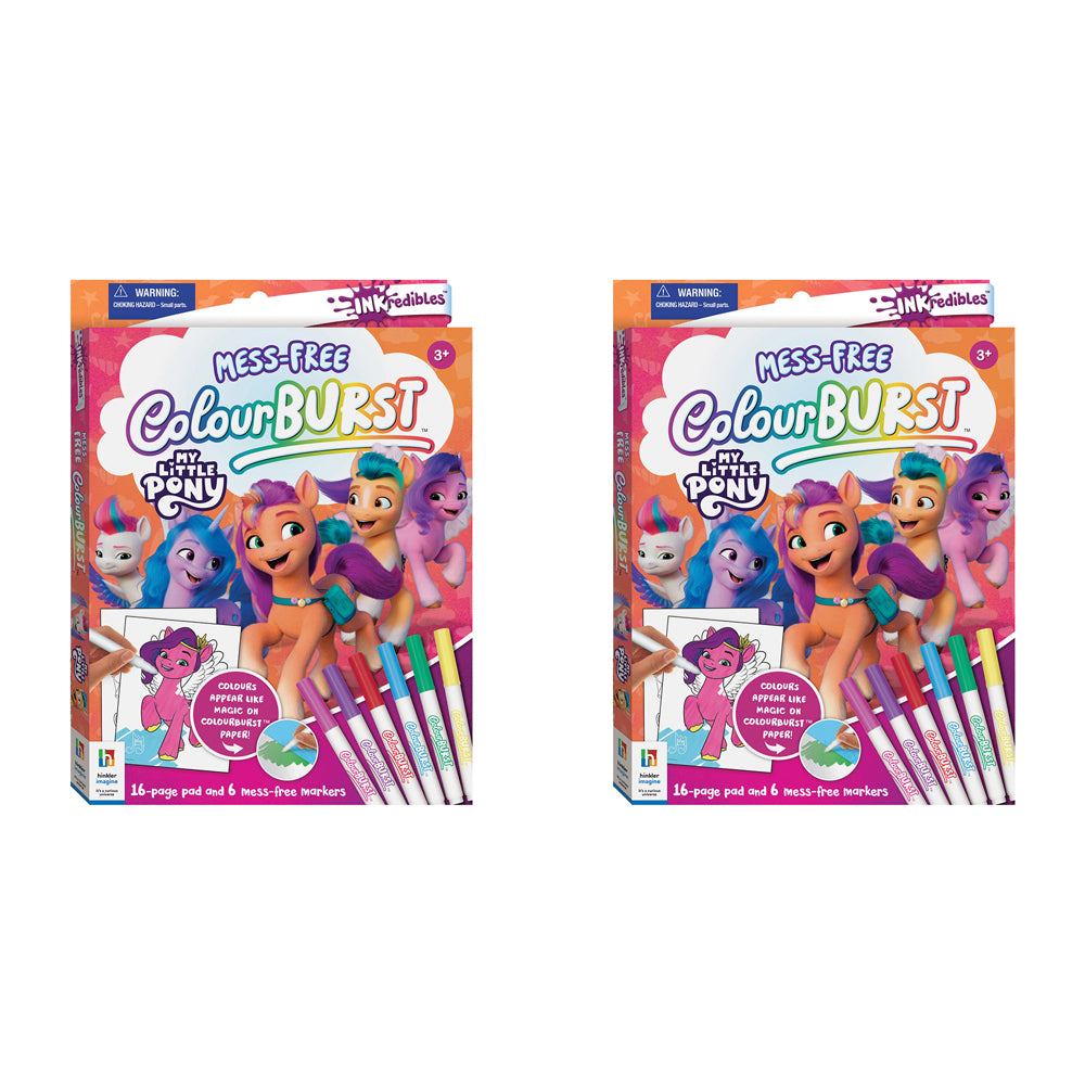 2x Inkredibles Colour Burst My Little Pony New Gen Colouring Kit 3y+