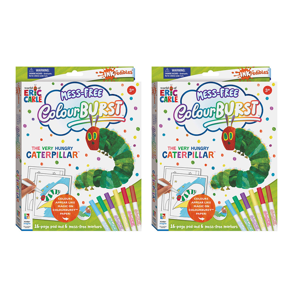 2PK Inkredibles Colour Burst Caterpillar Book/Marker Set Kids 3y+