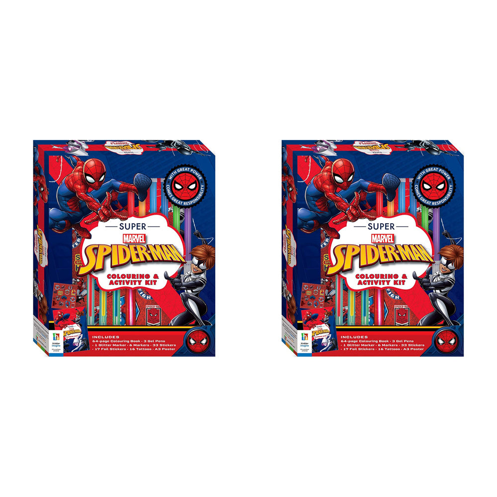 2PK Bookoli Kids Super Spider-Man 64-Page Colouring & Activity Kit