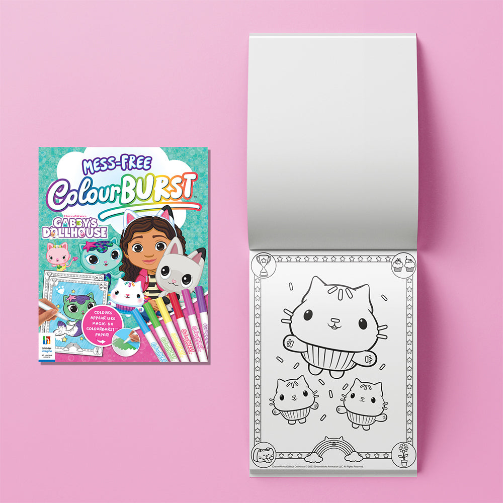 2x Inkredibles Colour Burst Gabby's Dollhouse Colouring Activity Kit 8y+