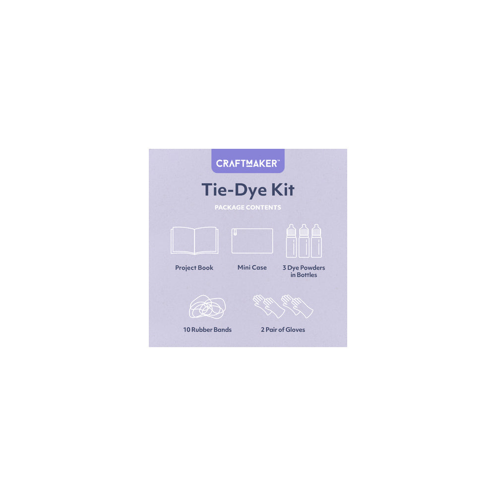 2PK Craft Maker Tie Dye Kit Activity Set w/ 24-Page Book