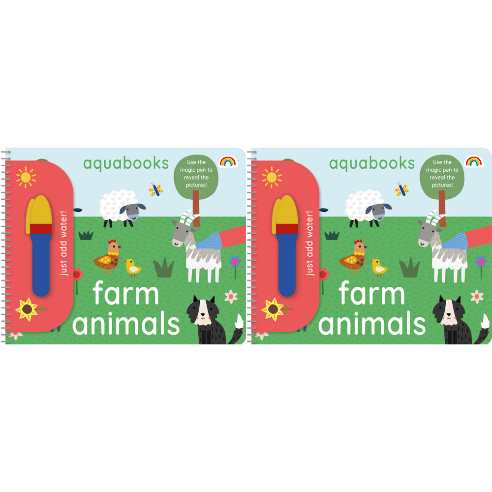 2PK Really Decent Books Aquabooks Kids/Children Activity Book Farm Animals 3y+