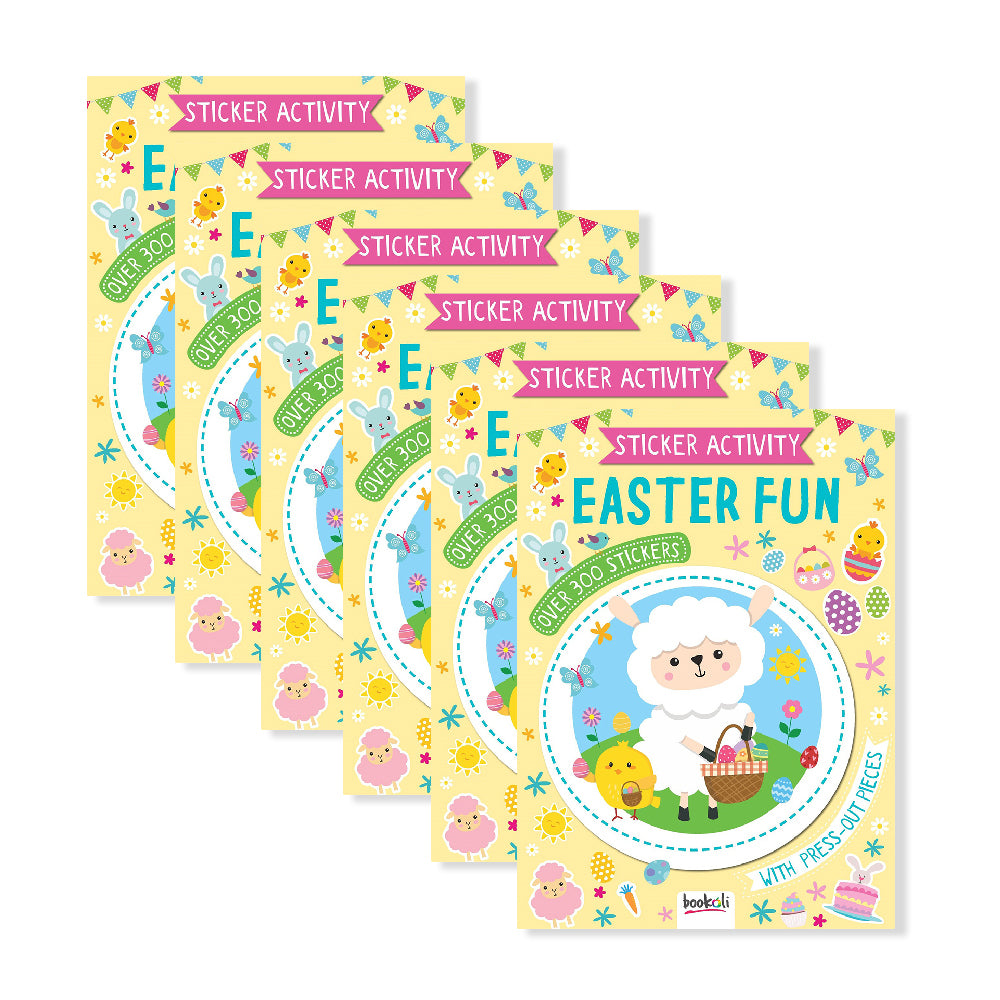 6x Bookoli Easter Sticker & Activity Easter Fun Kids Activity Book