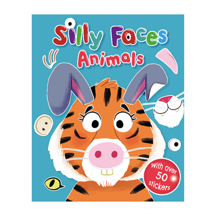 4x Bookoli Silly Faces Animals Kids Sticker Activity Book