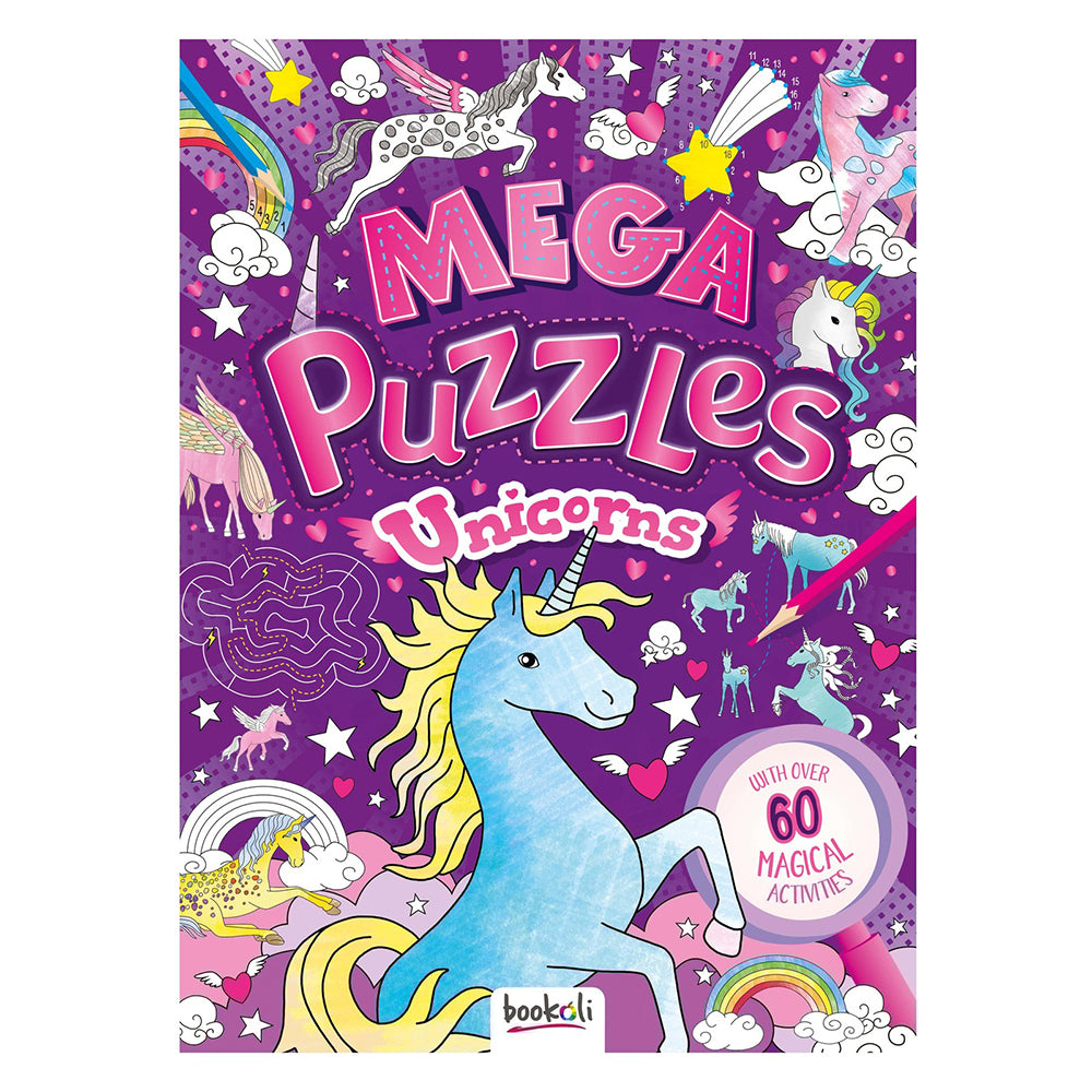 6x Bookoli Mega Puzzles: Unicorns Childrens Puzzle Book 3y+
