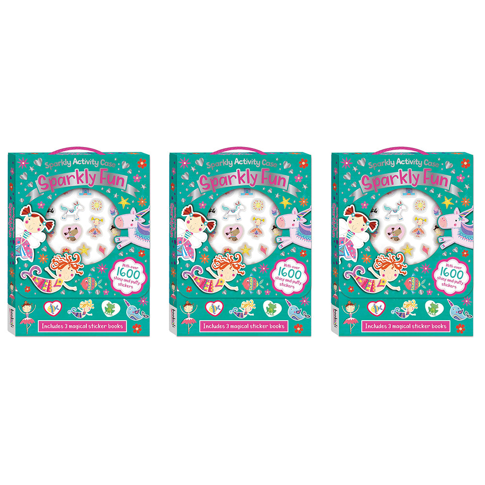 3x Bookoli Sparkly Activity Case: Sparkly Fun Sticker Craft Book