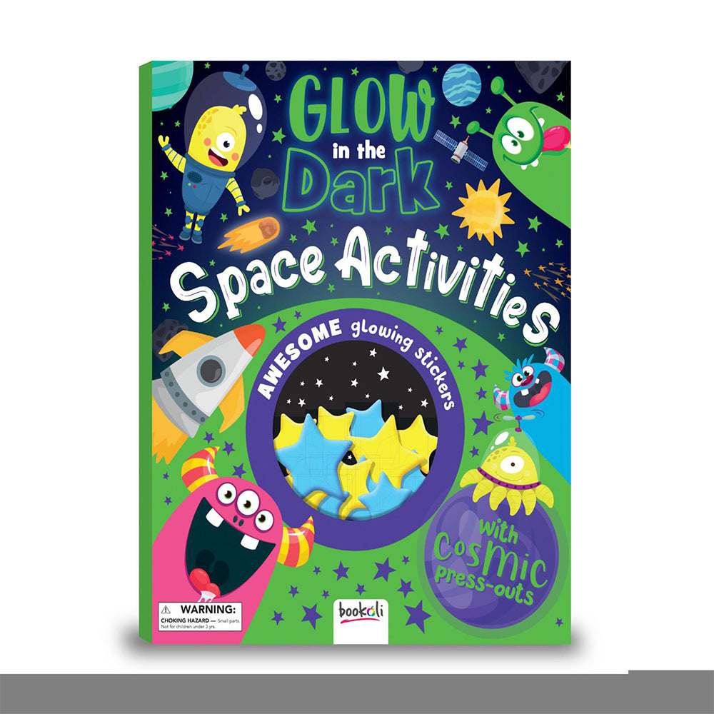 3x Bookoli Glow in the Dark Fun: Space Childrens Book 3y+