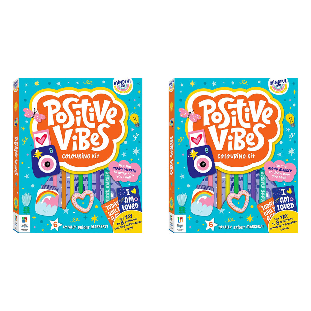2x Elevate Mindful Me Positive Vibes Colouring Activity Kit 6y+