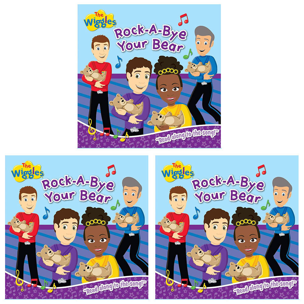 3PK The Wiggles Rock-A-Bye Your Bear Kids Board Book 0-3y