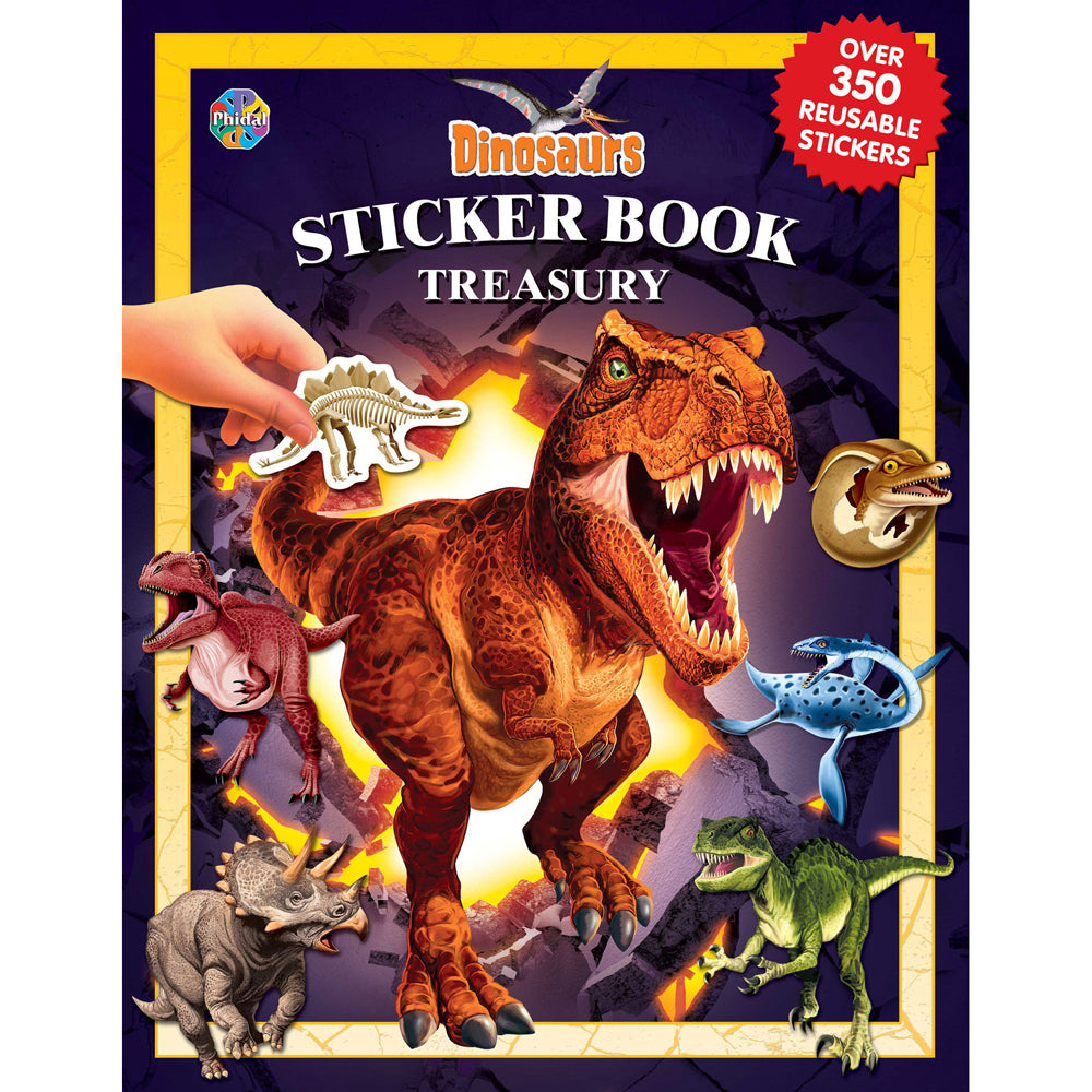2PK Dinosaurs Sticker Book Treasury Kids/Children Educational Book 3y+