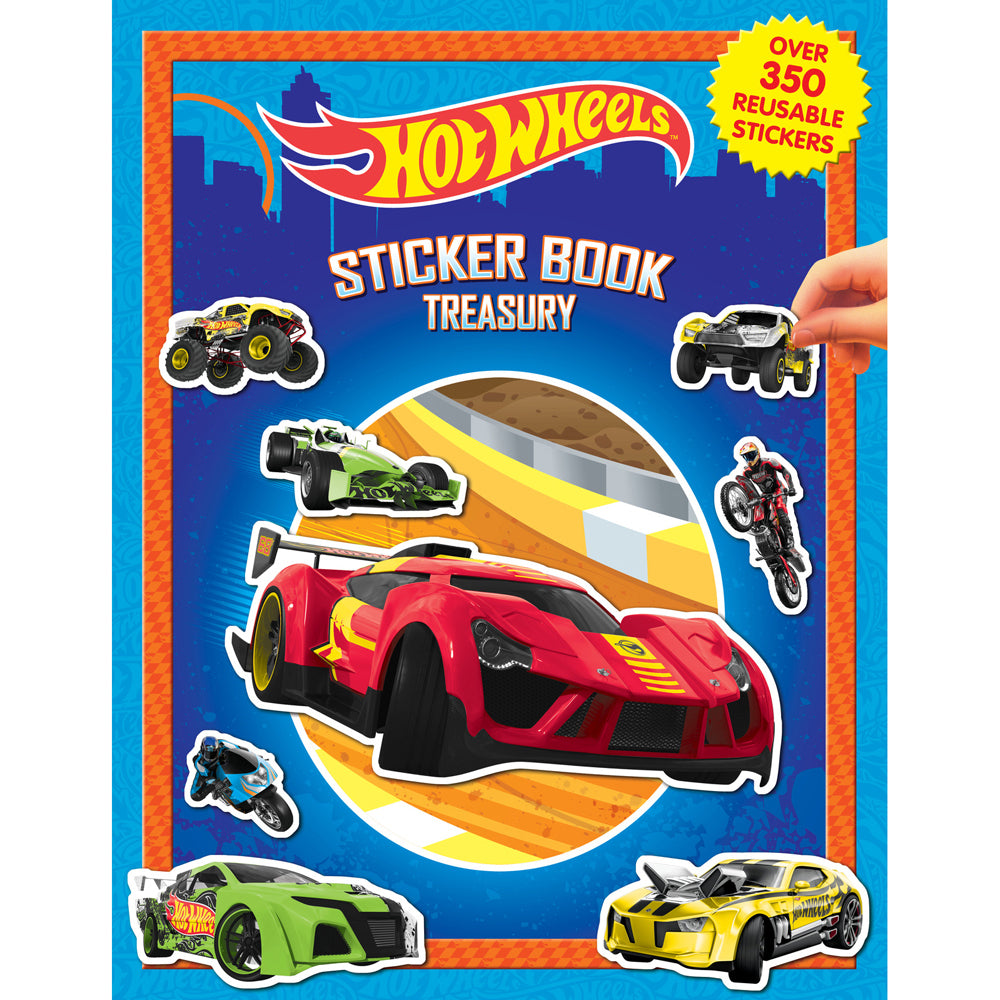 2PK Mattel Hot Wheels Sticker Treasury Kids/Children Educational Book 3y+