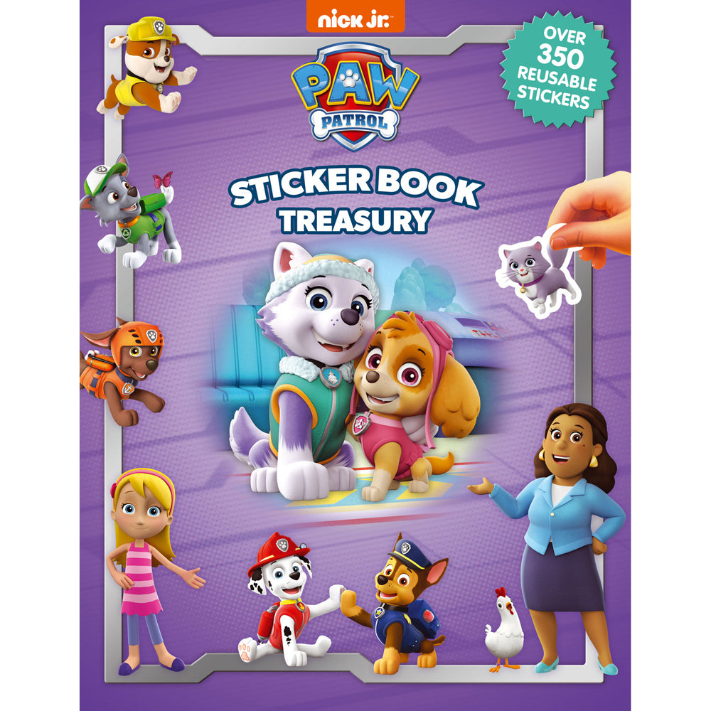 2PK Paw Patrol Girls Reusable Sticker Kids Activity Book Treasury 3y+