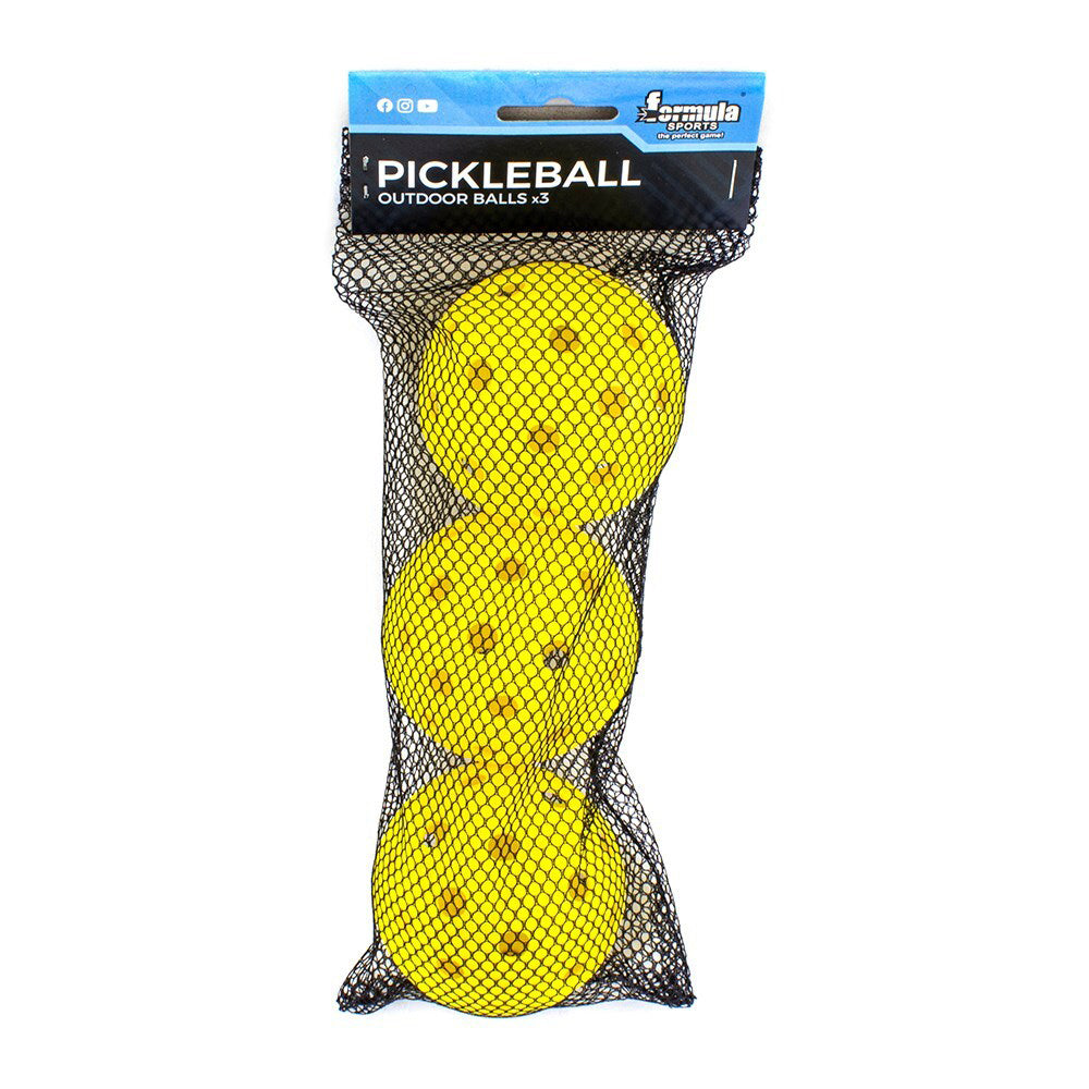 2x 3pc Formula Sports Pickleball Outdoor Balls - Yellow