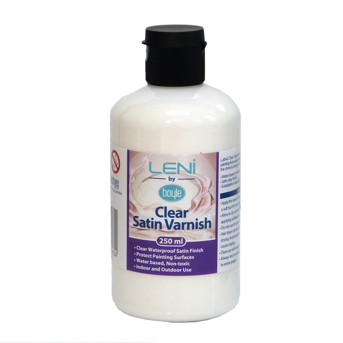 3x Boyle Leni 250ml Clear Waterproof Satin Varnish/Finish