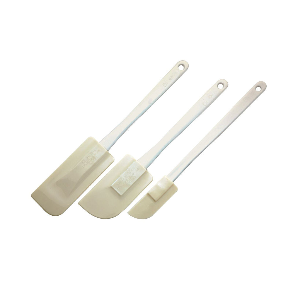 4x 3pc Cuisena Rubber Spatula Cooking/Baking Set - White