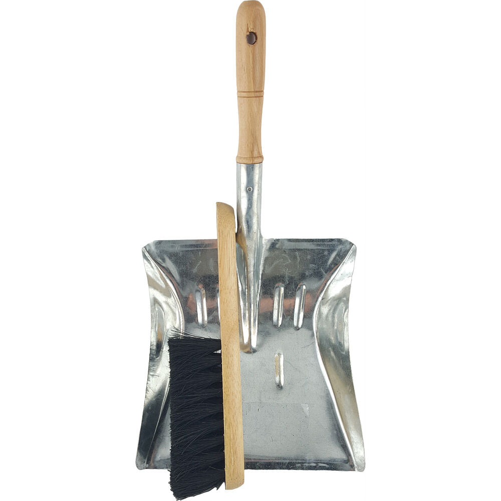 AgBoss Heavy Duty Dustpan & Brush Ideal For Fireplaces Steel