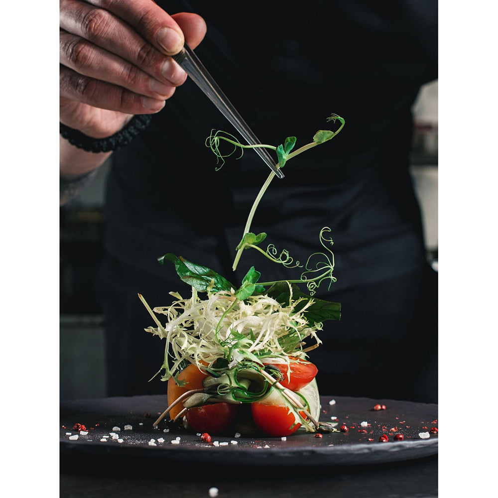 3x Cuisena 30cm Stainless Steel Plating Tongs - Silver
