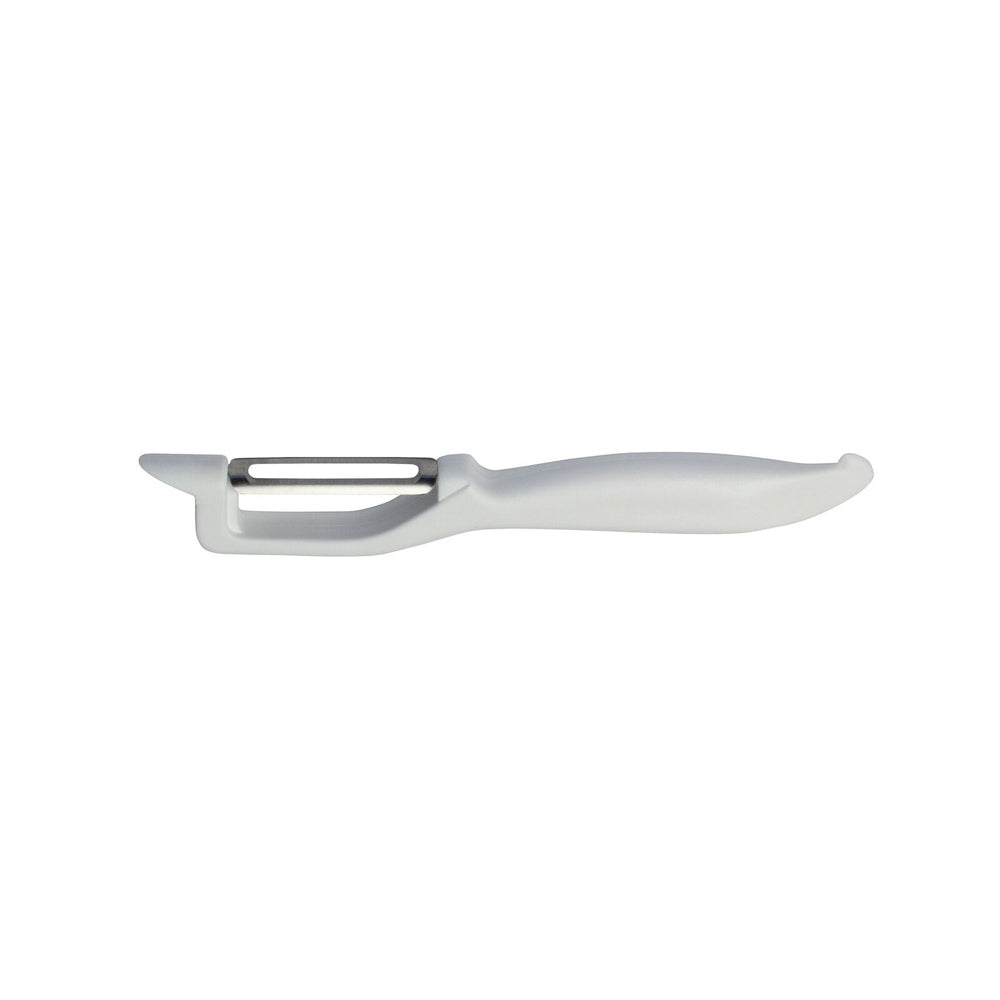 4x Cuisena Plastic/Stainless Steel Comfort Swivel Peeler - White