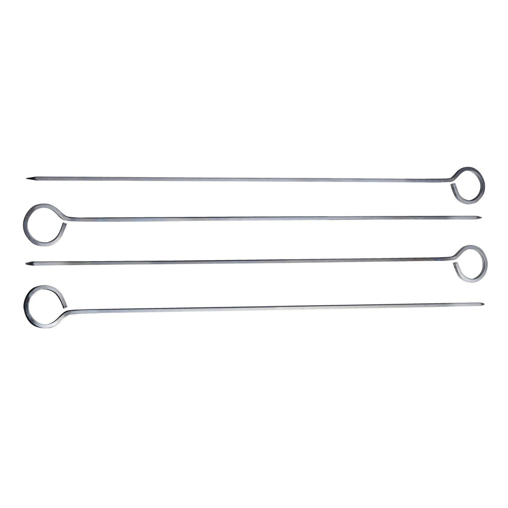 6x 4pc Cuisena 30cm Stainless Steel Skewer Set - Silver