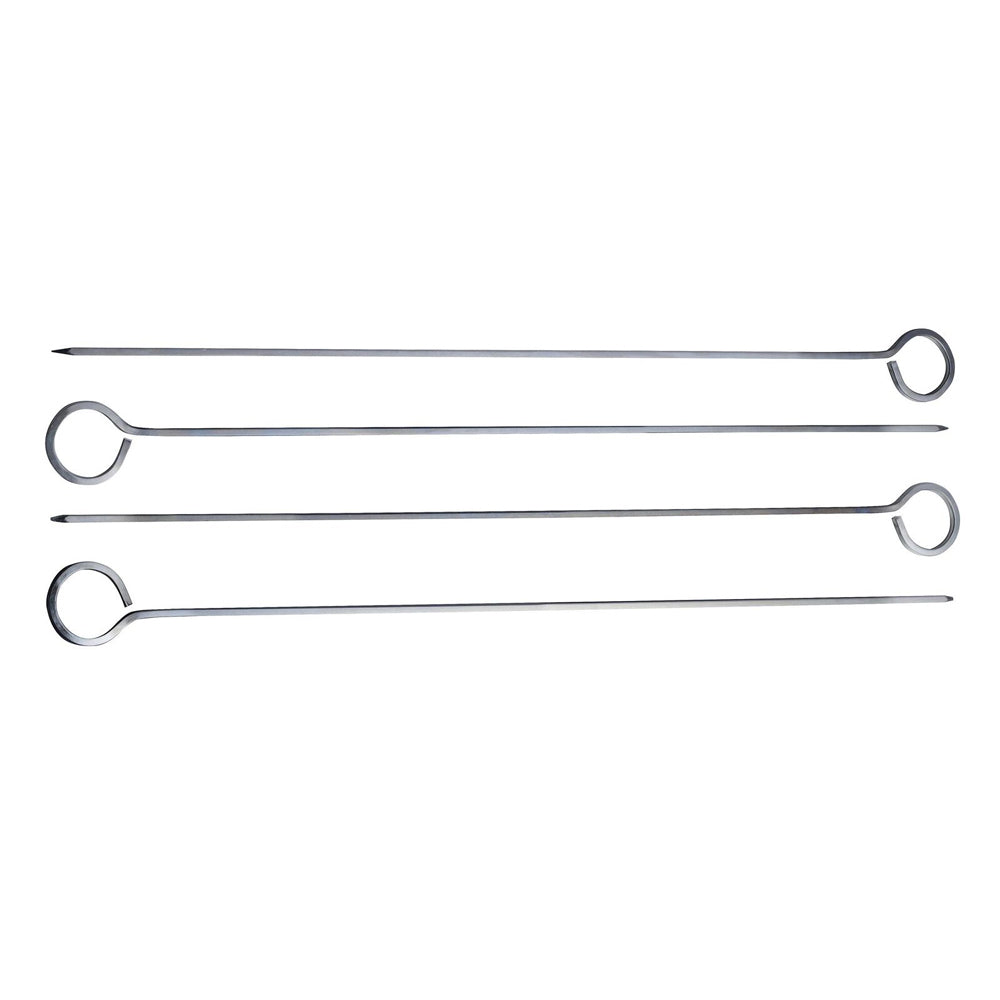 6x 4pc Cuisena 30cm Stainless Steel Skewer Set - Silver