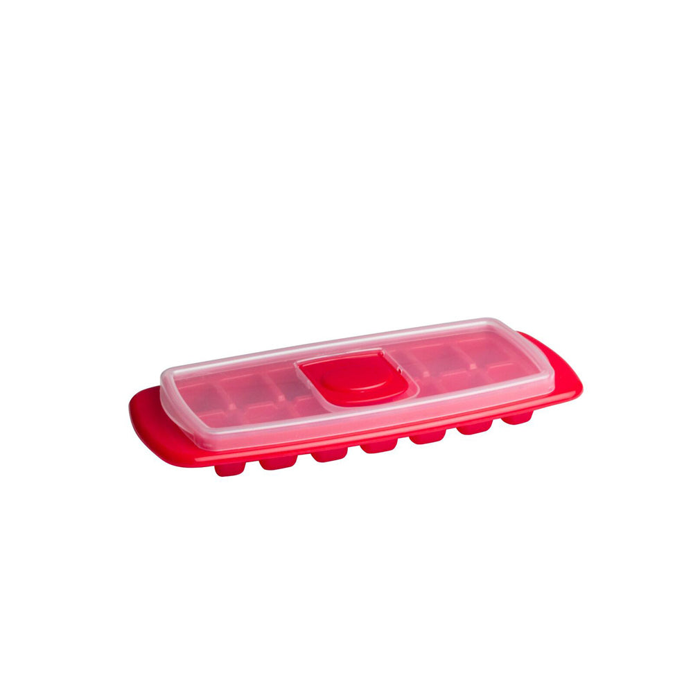 3PK Cuisena 30cm Stackable Ice Cube Tray w/ Lid - Red