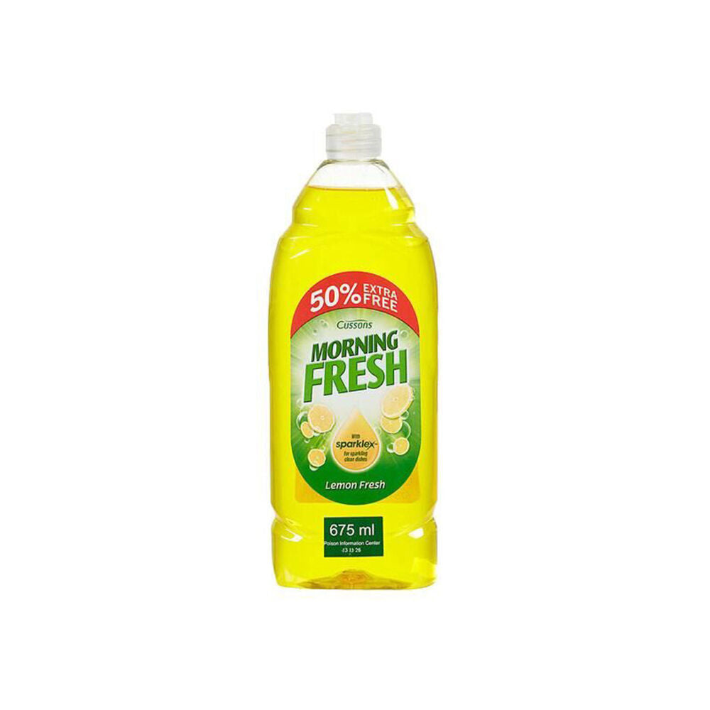 12PK Morning Fresh Dishwashing Liquid 675ml Lemon Fresh - Yellow
