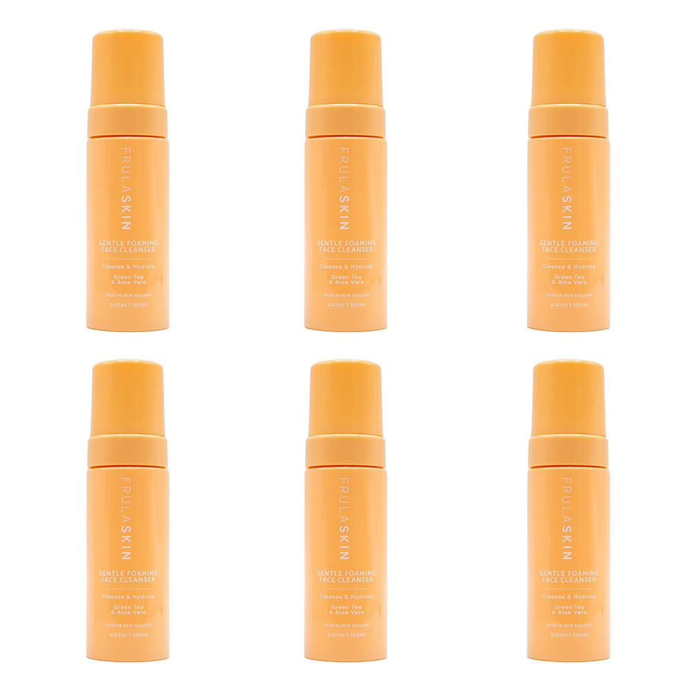 6PK Frula Skin Gentle Foaming Face Cleanser 150ml - Green Tea & Aloe Vera