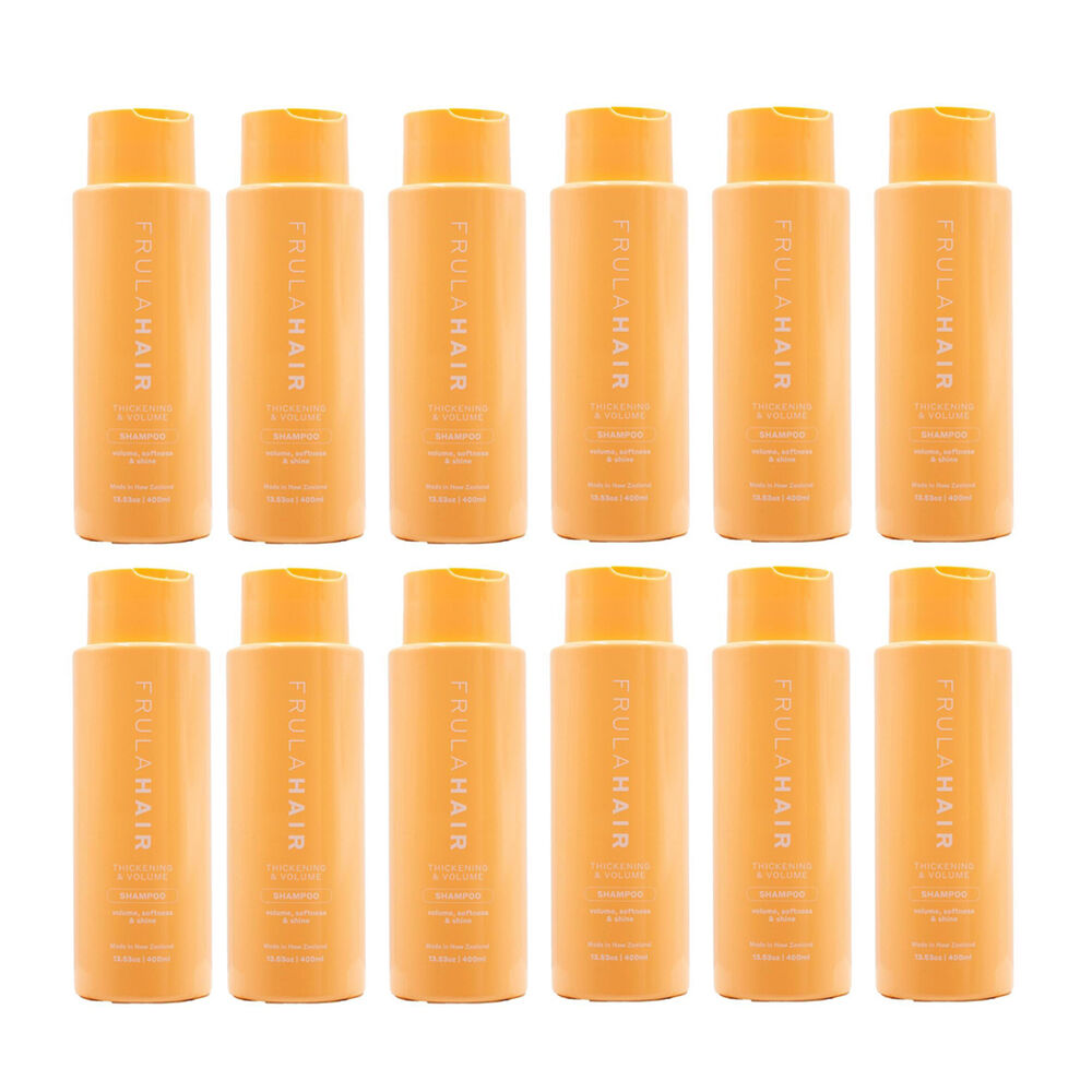 12PK Frula Skin Hair Thickening And Volume Shampoo 400ml Nourishing/Hydrating