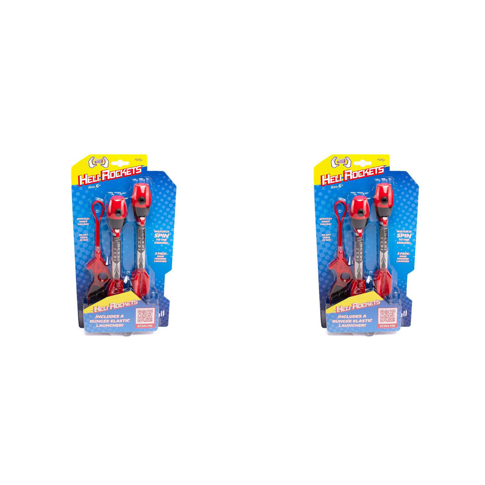 2PK Cooee Soft Foam Tip Heli Rockets Kids Outdoor Toy 6y+
