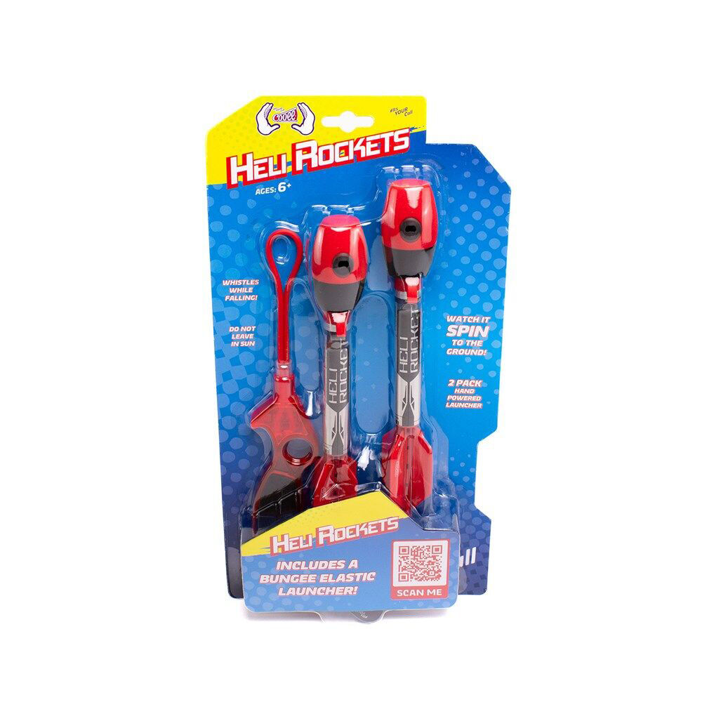 2PK Cooee Soft Foam Tip Heli Rockets Kids Outdoor Toy 6y+