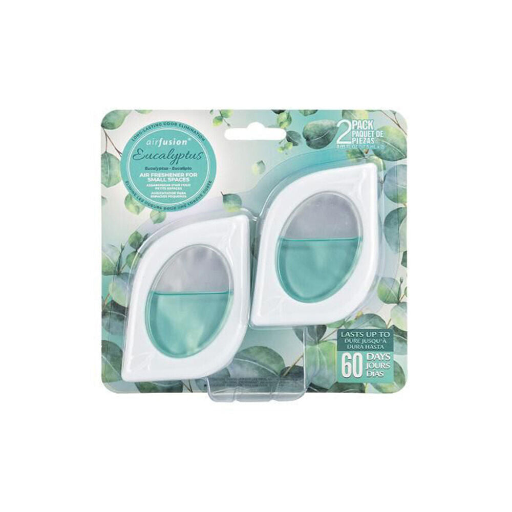 6x 2pc Air Fusion Car Vent Clip Air Freshener 7.5ml - Eucalyptus