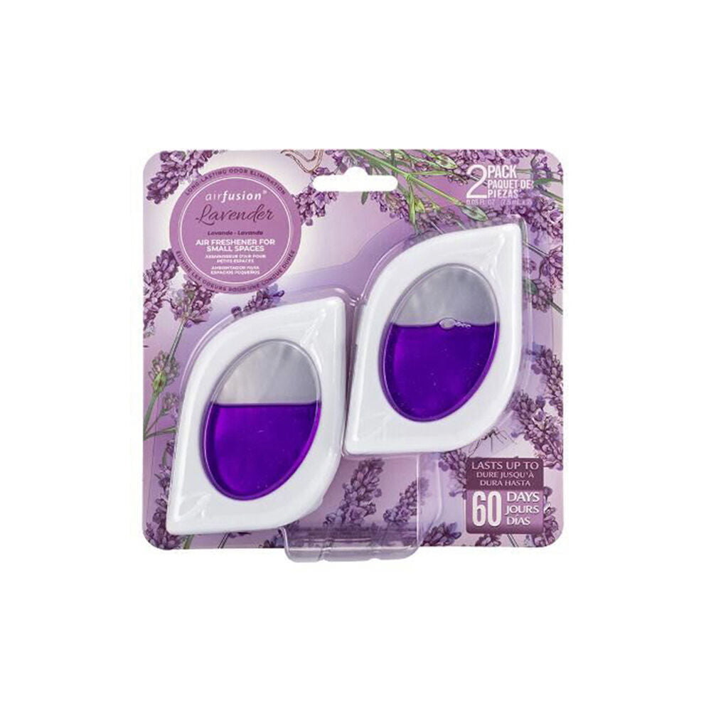 6x 2pc Air Fusion Car Vent Clip Air Freshener 7.5ml - Lavender