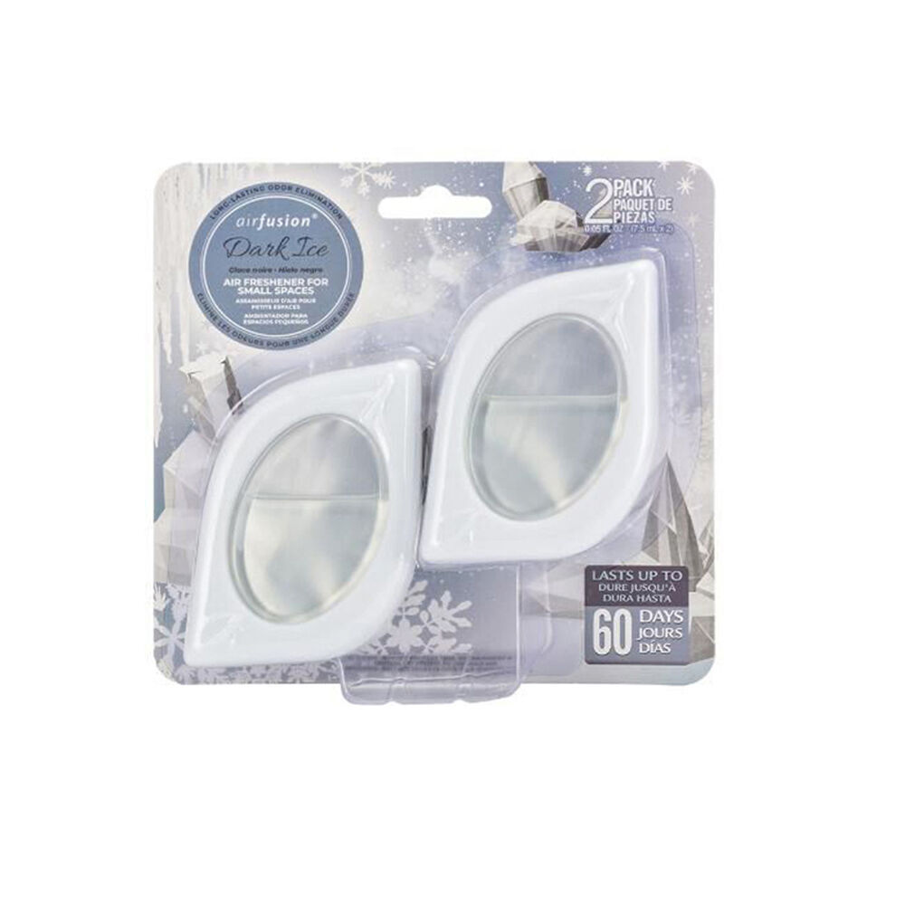 12x 2pc Air Fusion Car Vent Clip Air Freshener 7.5ml - Black Ice