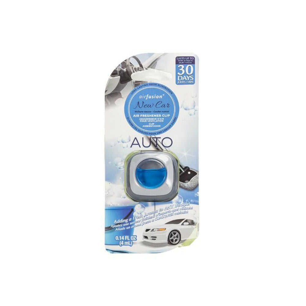12PK Air Fusion Car/Automotive Air Freshener Vent Clip 4ml - New Car