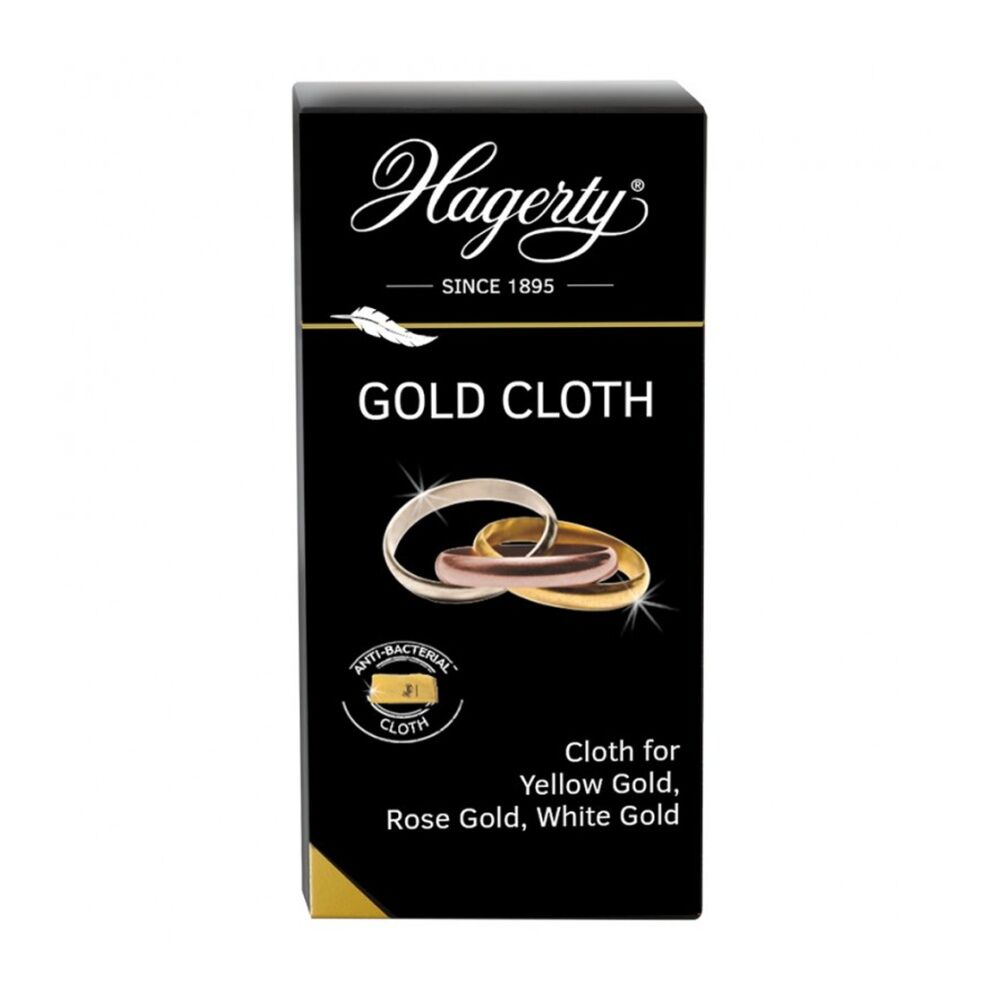 4PK Hagerty Yellow/White/Rose Gold Jewellery Cleaning Cloth Scratch Free 30x36cm
