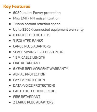 THOR SMART BOARD 8 ULTIMATEPOWER PROTECTION & FILTRATION