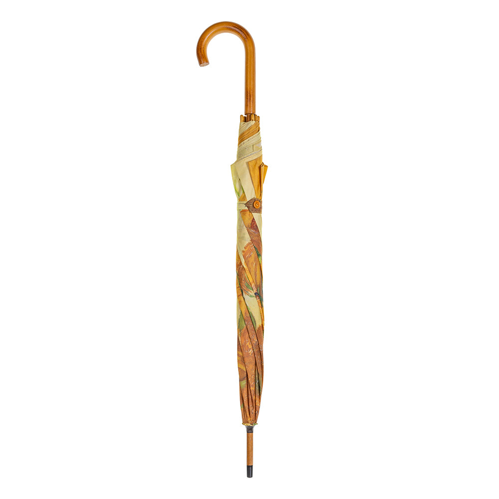 Clifton Women's Walking 103cm Wood Handle Umbrella - Sunflowers