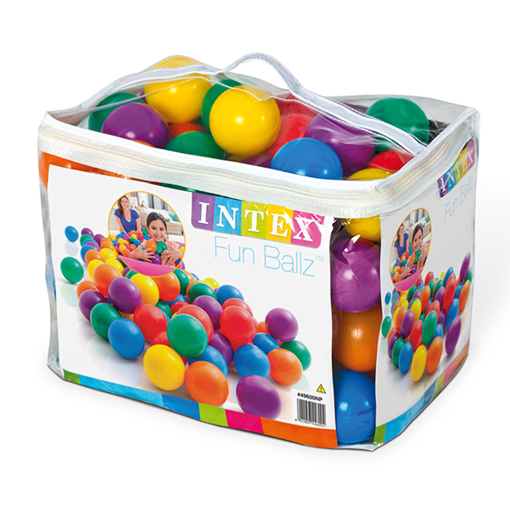 100pc Intex Fun 8cm Kids Balls 2y+