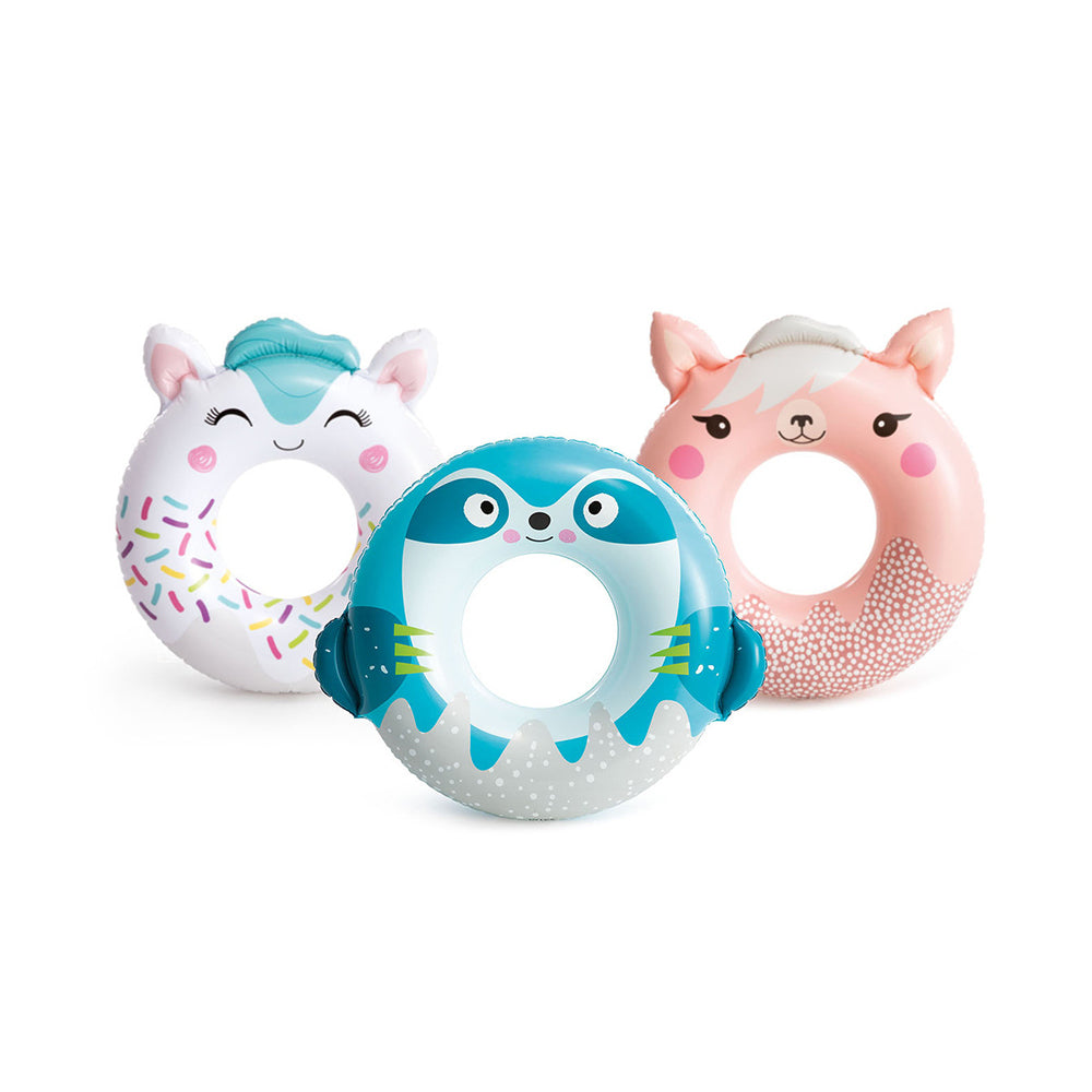 2PK Intex Cute Animal Inflatable Tubes Float Assorted 76cm