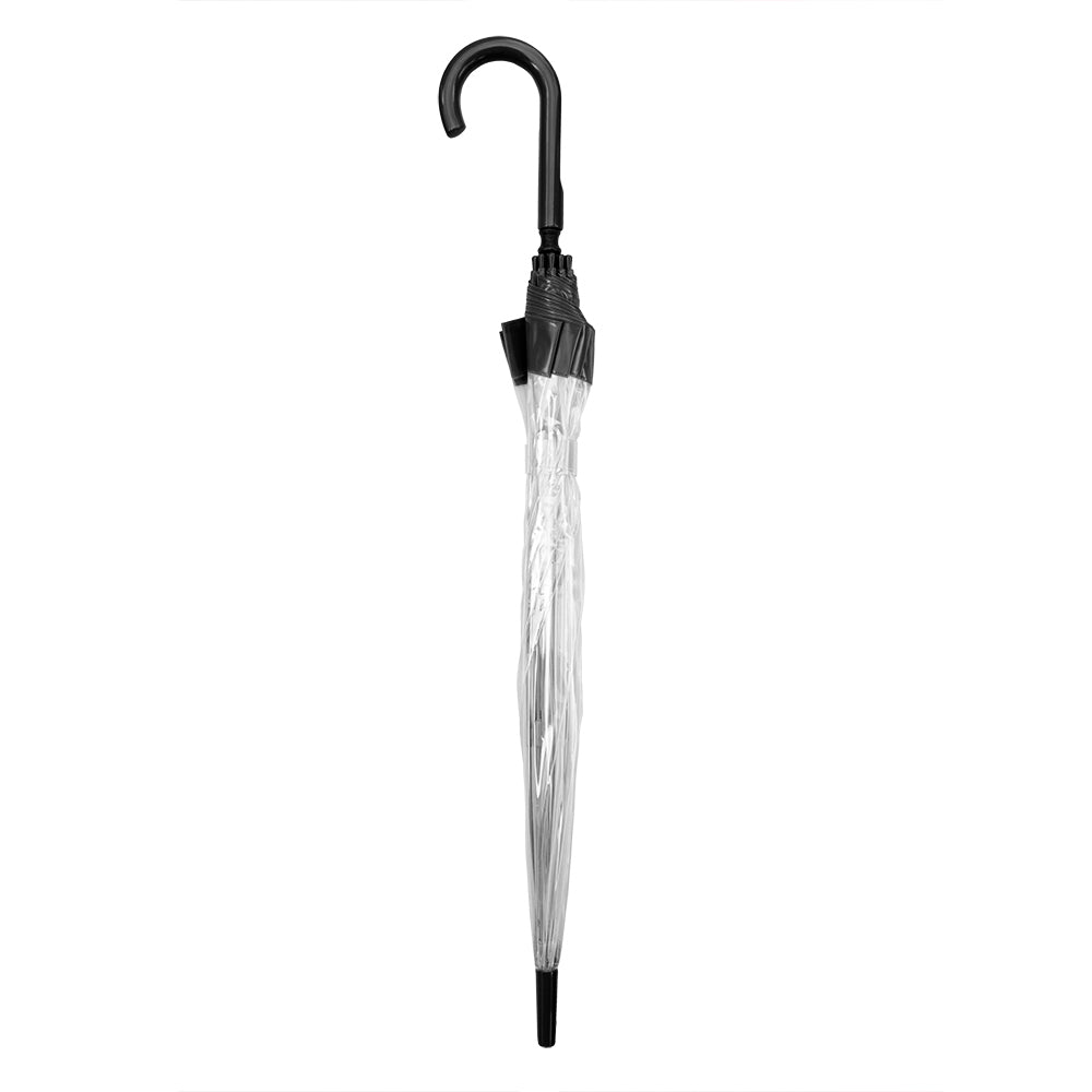 Clifton Women's Walking 87cm Clear PVC Birdcage Umbrella - Black Border